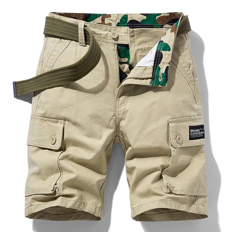 New Summer Cotton Cargo Fashion Breeche Bermuda Beach Jogger Men Tactical Casual Shorts Male Dropshipping