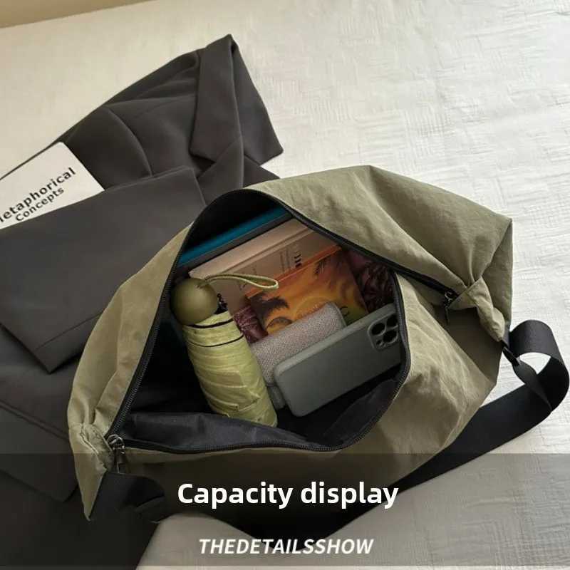 New Korean Style Crossbody Bag Large Capacity Lightweight Casual Shoulder Bag Textured Casual and Simple Design Bags for TravelT2511112