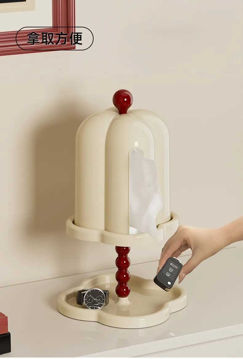 French retro tissue box in the ancient style of advanced sense of box creative living ro light luxury pumping paper box Y251112