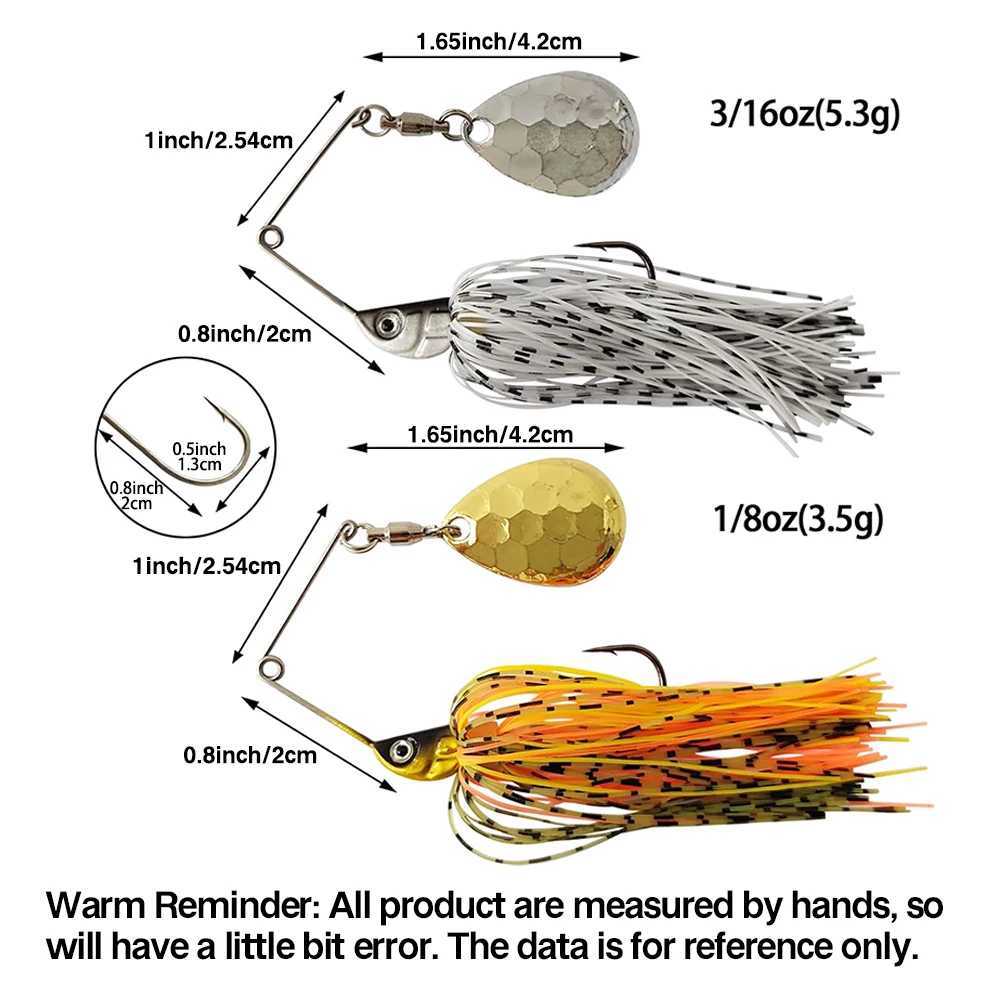 Eupheng Spinner Bait Spoon Wire Bait 3.5g-14g Bass jig Chatter bait Fishing Lure Spinnerbait Pike Bass Fishing Tackle Z250411