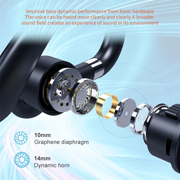 Hanging wireless Bluetooth earphones with digital display, popular business model YYK520, in car dual label intelligent noise reduction