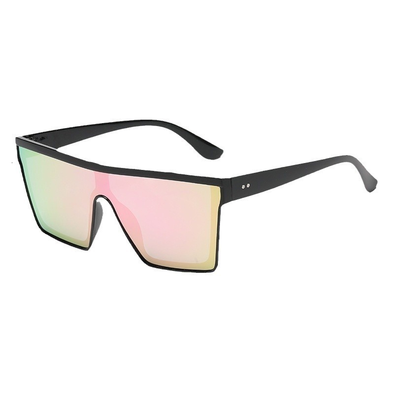 Fashionable street photo sunglasses, punk style, sun protection, outdoor cycling, personalized large frame one-piece sunglasses