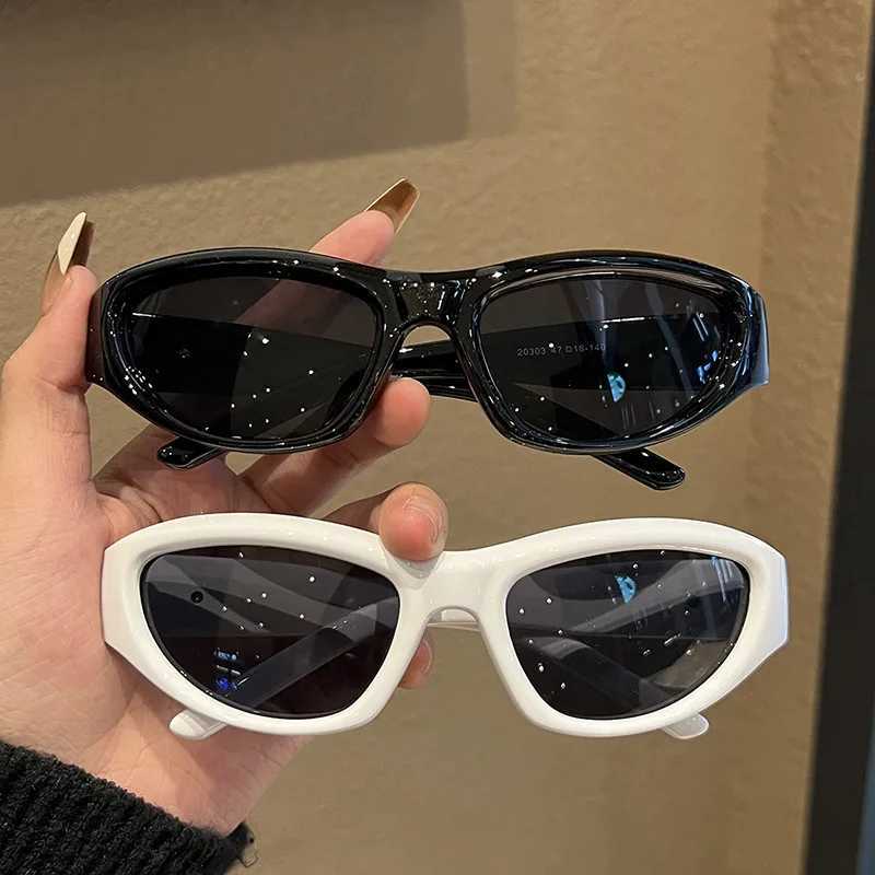 Y2k Punk Sports Sunglasses for Women Men Fashion Mirror Sun Glasses Shades UV400 Driving Outdoor Street Photo Goggle EyewearC250411