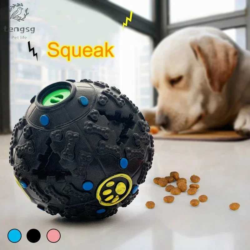High Quality 3-color square ball pet food droplet ball pet toy dog toy sound toy squeeze ball circle T2504012