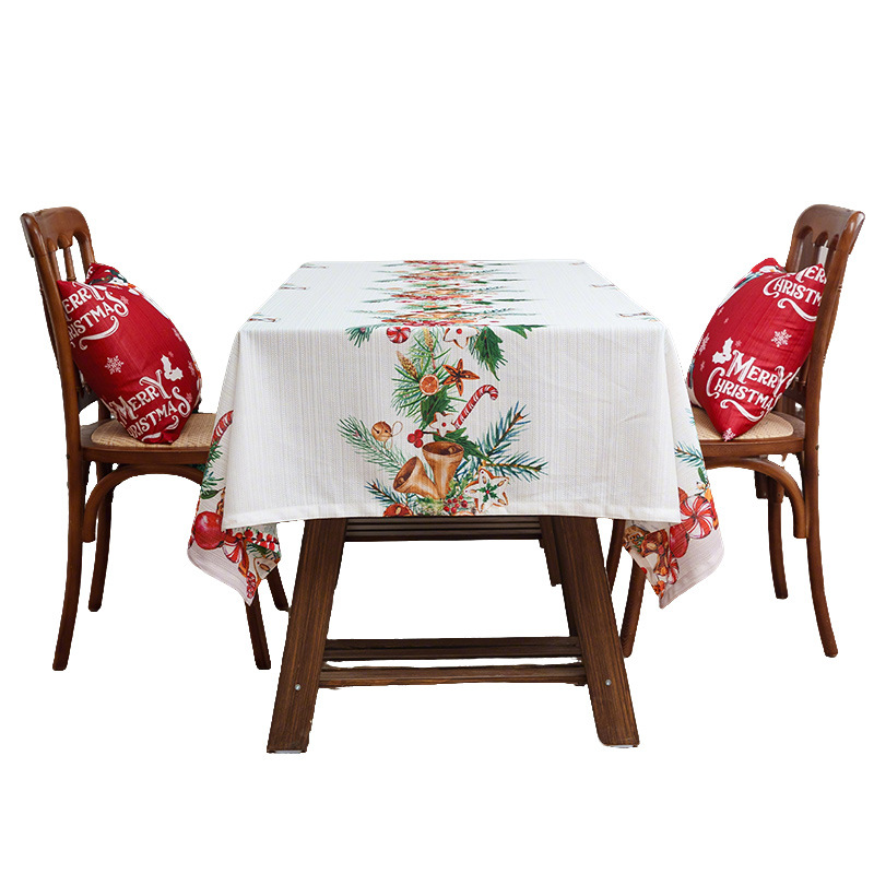 Christmas print tablecloth, Christmas party decoration tablecloth, coffee table tablecloth, new tablecloth 9XGU01