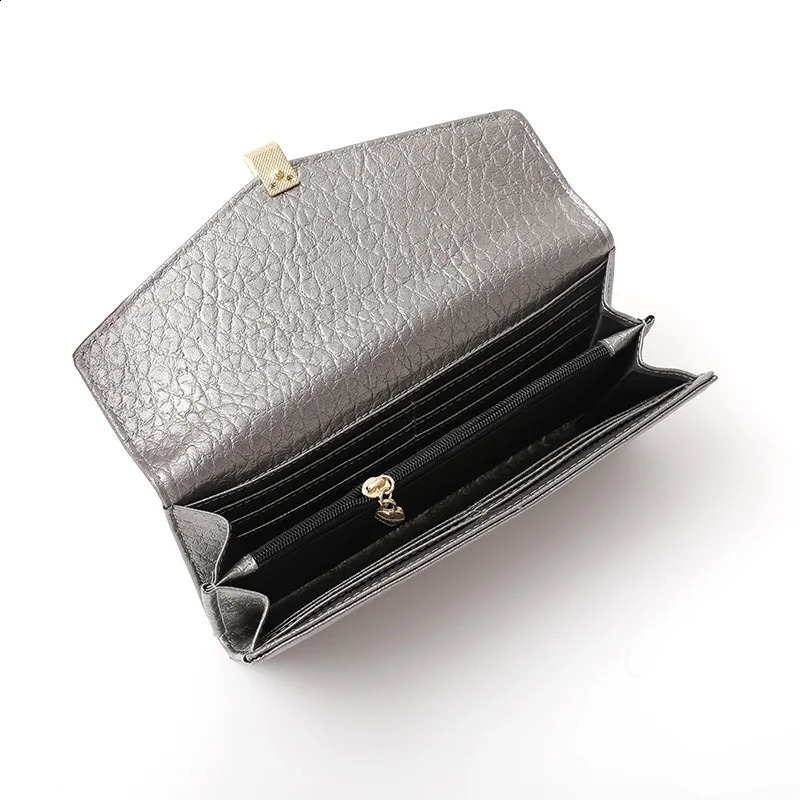 Genuine leather wallet for women long leather wallet solid leather wallet 250411