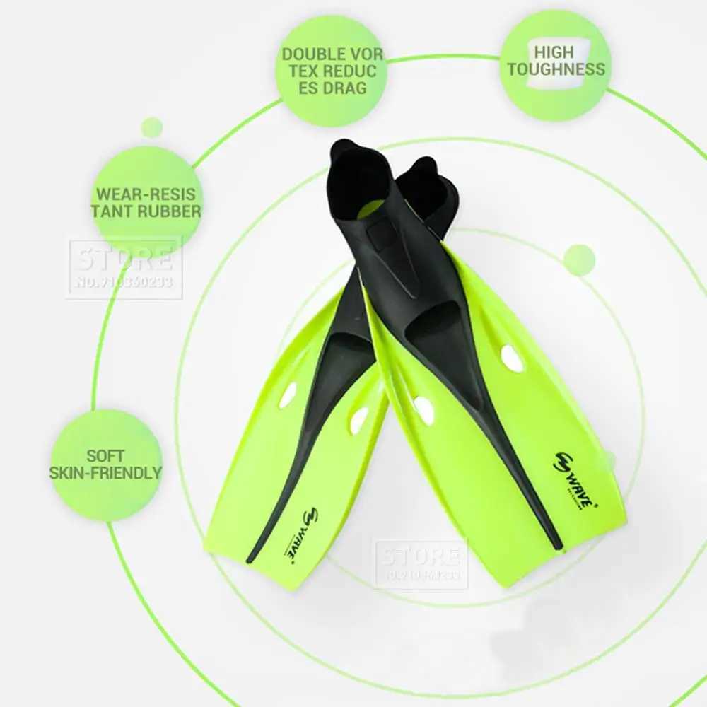 Professional swimming fin adult portable scuba diving long silicone inflatable water sports equipment diving flip coverY250412