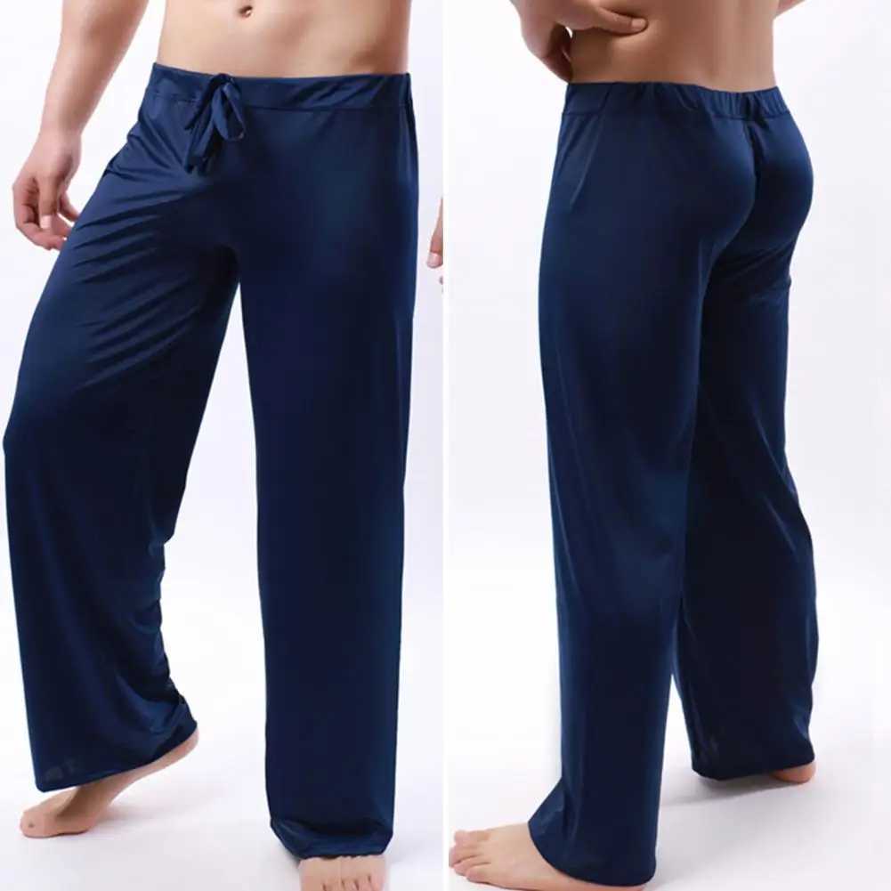 Mens yoga pants solid color elastic waistband low waist Trouser fitness training jogger loose and relaxed beach casual sports pants W250411