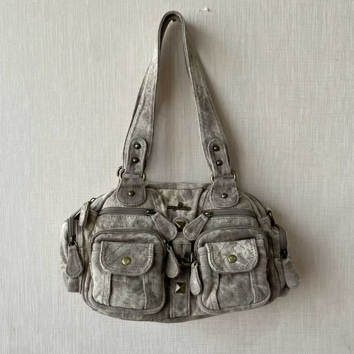 Angelkiss Women Handbags Y2K PU Satchel Top-handle Purses and Handbags Dumpling Pack Shoulder Bags Phone Money PackW251111