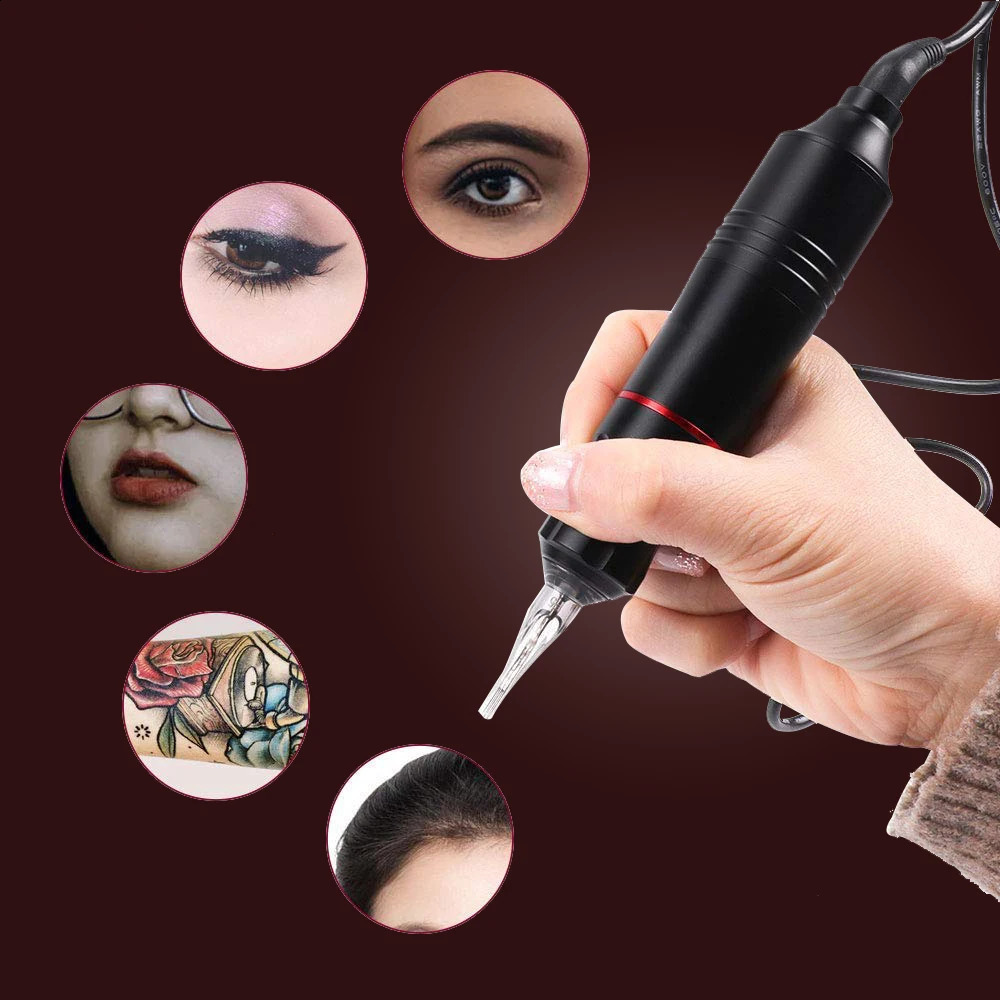 Wireless Tattoo Kit Rotating Tattoo Machine Complete Tattoo Ink Cartridge Needle Tattoo Beginner Permanent Makeup Tool 250407
