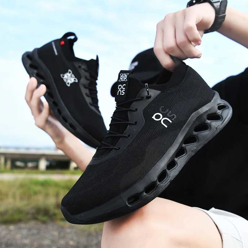Cfortable breathable and shock-absorbing running shoes with mesh elastic knit thin outdoor sports shoes Z250411