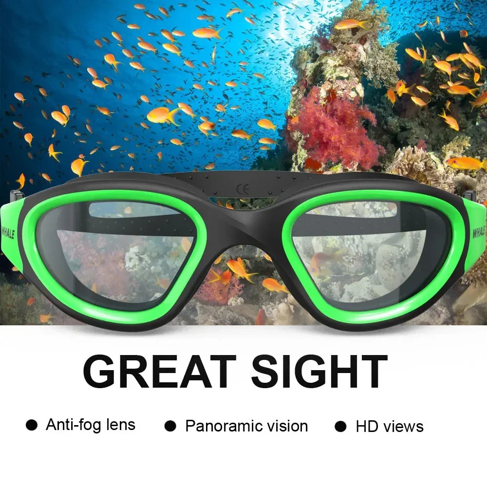 Adult Anti-Fog UV Protection Lens Men Women Swimming Goggles Waterproof Adjustable Silicone Clear Lens Swim Glasses Adults 250411