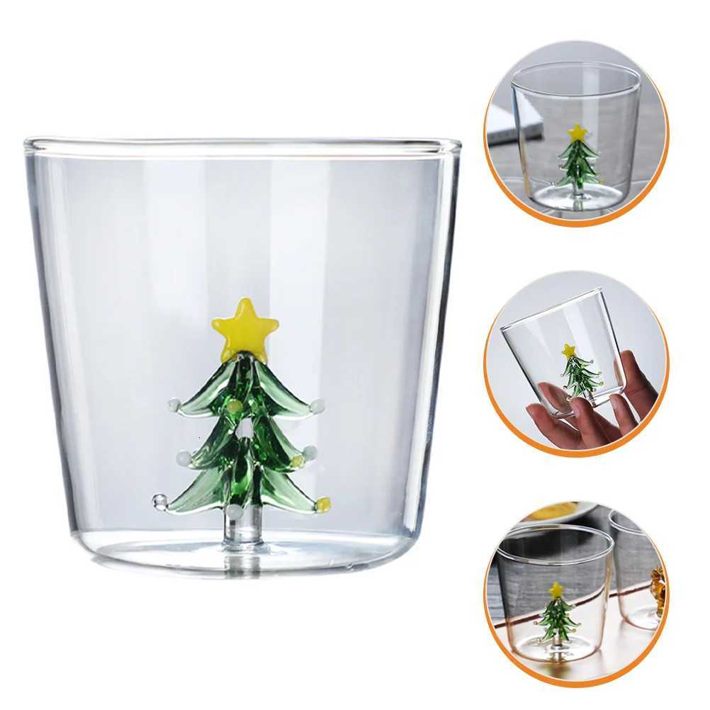 Christmas 3D Snowman Drinking Glass Clear High Borosilicate 300Ml Multi-Function Beverage Cup Party Bar Supplies Christmas Decor Y251112
