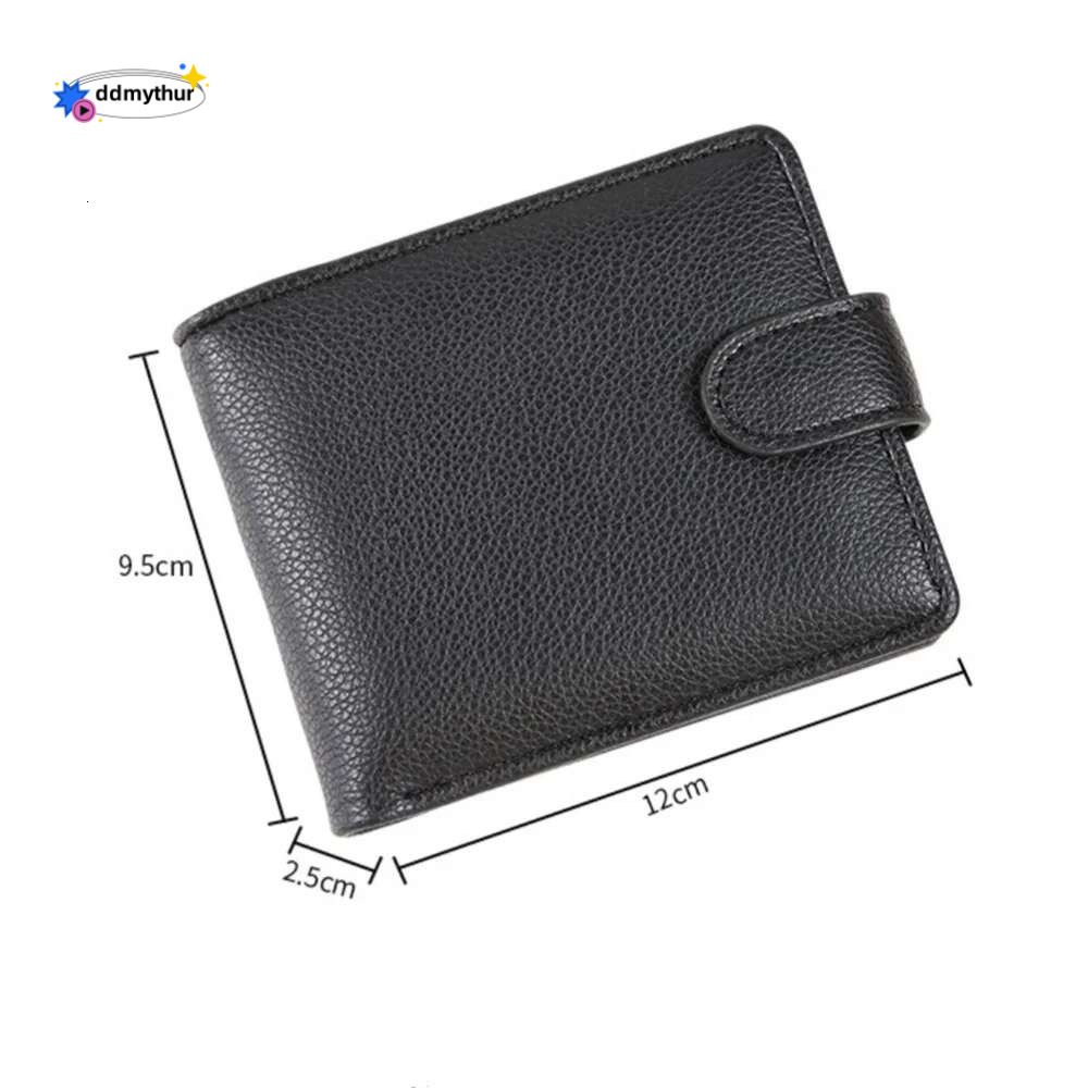 ISKYBOB Men's Wallet Multiple Slots ID/Credit Card Holder Fashion Vintage Business Coin Purses Snap Leather Male Wallets ddmythur
