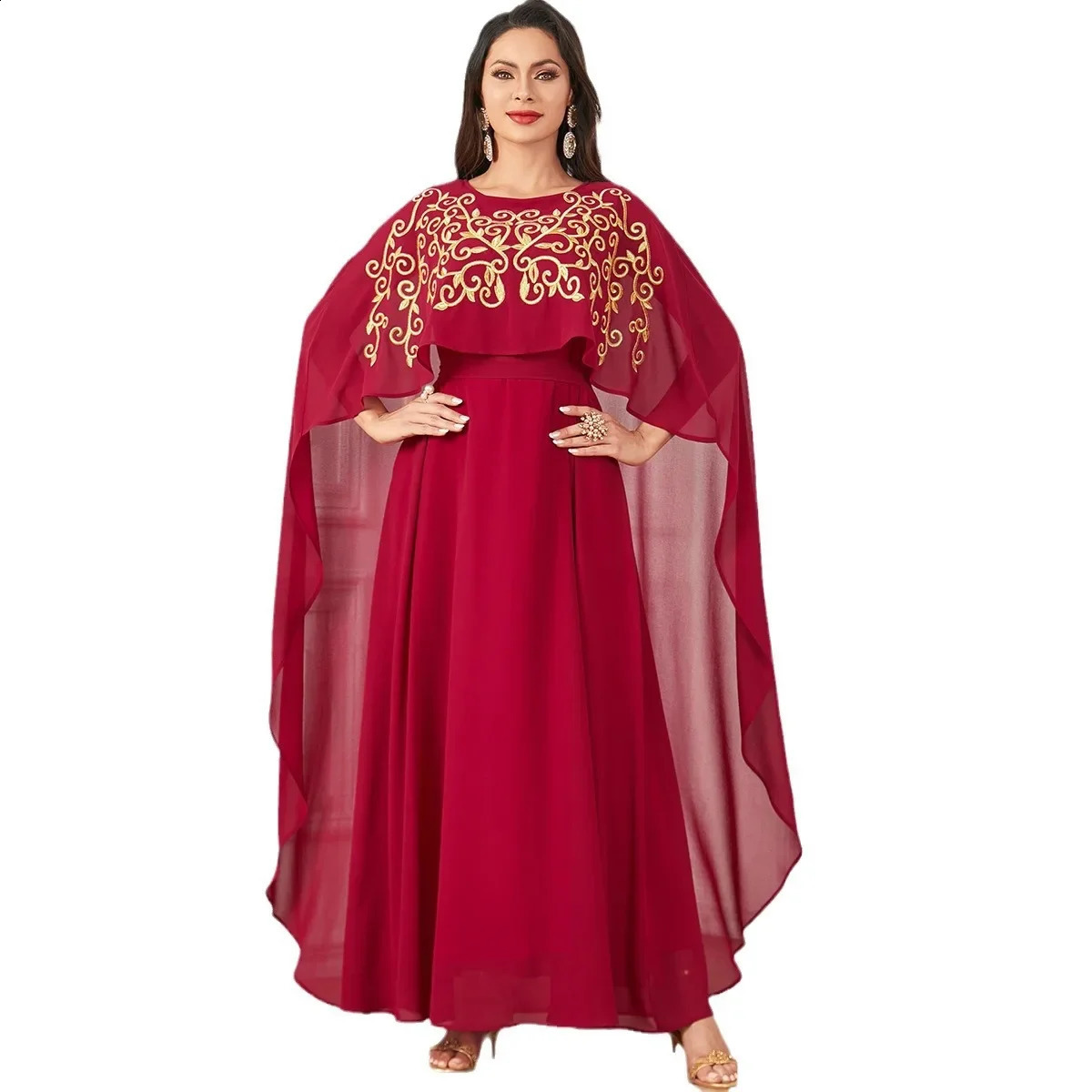 Autumn Abayas for Women Elegant Muslim Sleeveless ed Long Skirt Dubai Abaya Dress Kaftan 250411