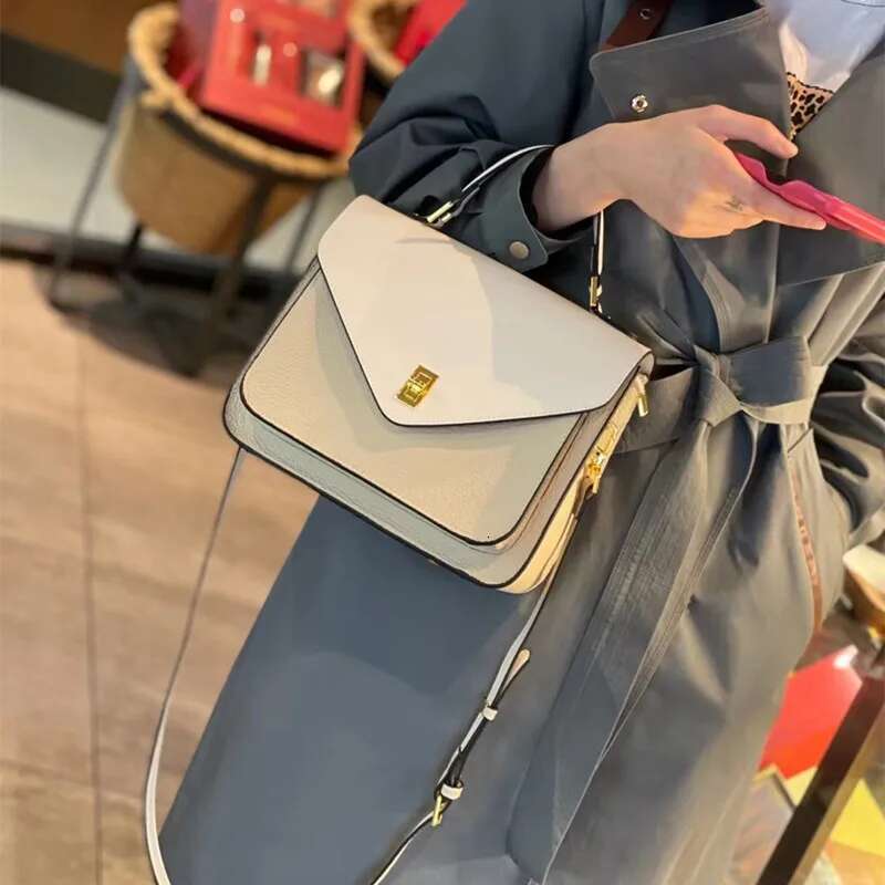 Brand Genuine Leather Women Cover Handbag Fashion Exquisite Design Shoulder Bag Commute Outdoor Ladies Square Crossbody Bags