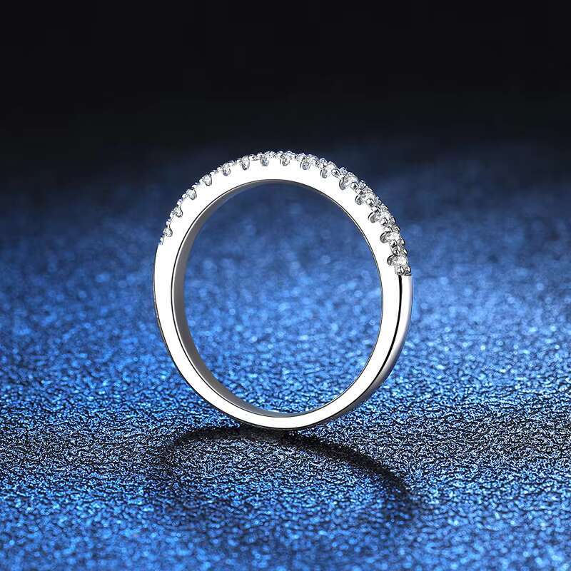 S925 Sterling Silver Plated Platinum Beautiful Luxury Women 0.22CT Engagement Wedding Rings Diamond Moissanite Ring