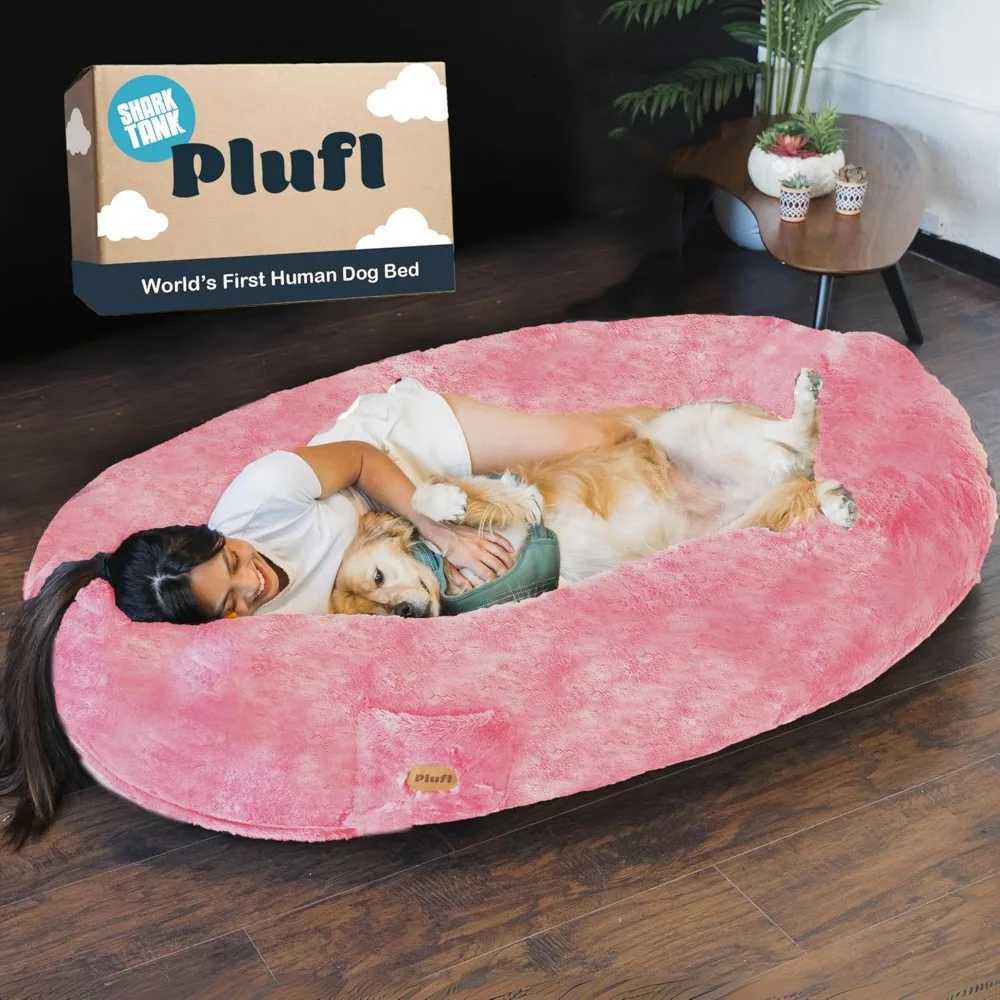 Primitive human dog beds for adults children and pets. As seen by Shark Tank. Plush soy bag with memory foam Mac X250412