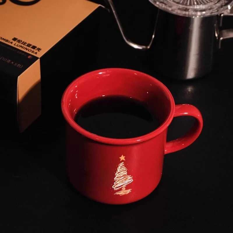 Christmas 1PC Big Red Christmas Mug Ceramic Coffee Mug Christmas Ceramic Mug Household Products Company Holiday Gifts Y251112