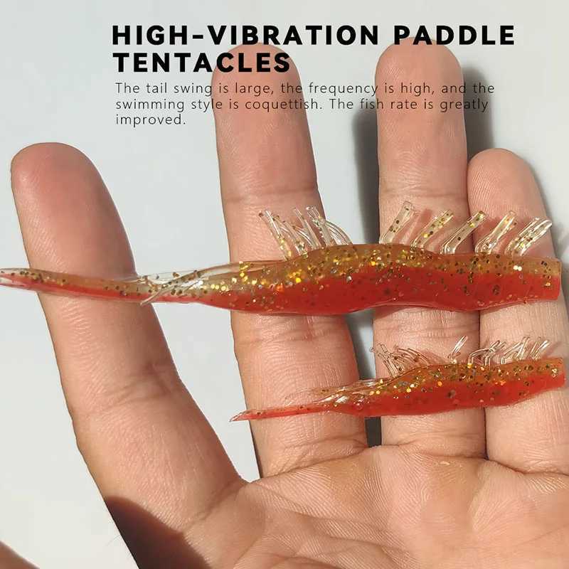 60mm 98mm Soft Silicone Bait Biting Shrimp Carp Bass Pike Fishing Lure Gamba Gambas Gambita LureSea Worm Swimbait Rockfishing Z250411