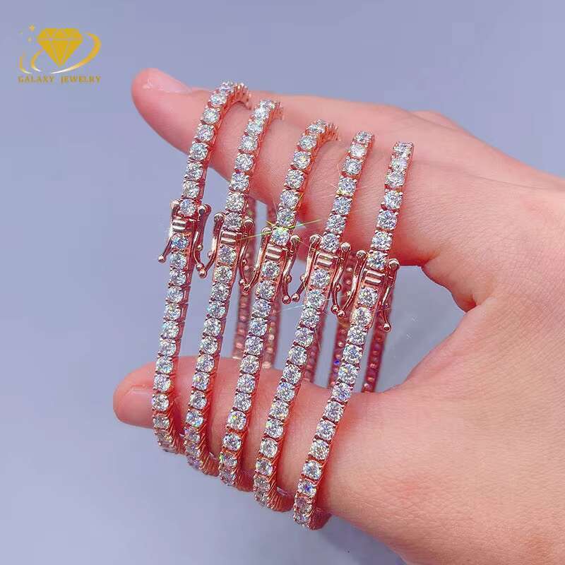 Factory Price Colorful Tennis Bracelet Fine Jewelry Pass Diamond Tester Vvs Moissanite Bracelets Tennis Chain for Woman and Man