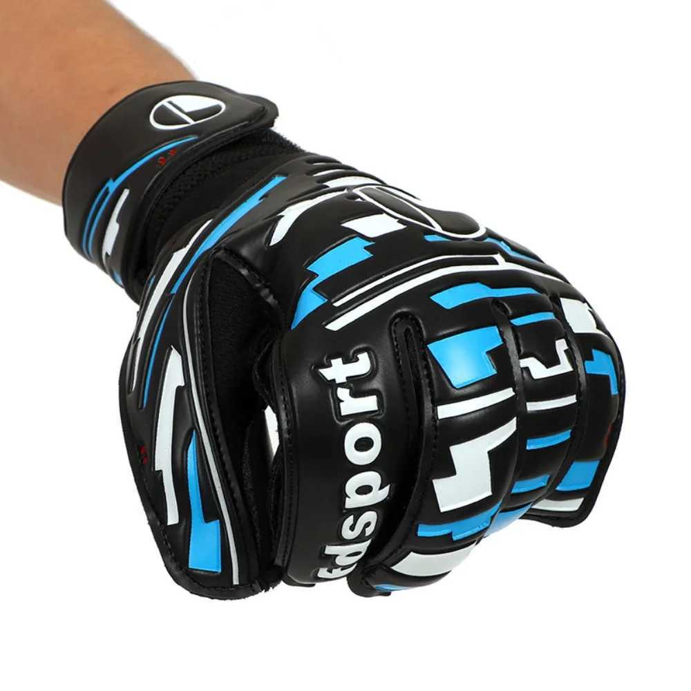 Anti slip goalkeeper gloves latex thick childrens football goalkeeper gloves adjustable breathable game goalkeeper gloves play footballXJ250412