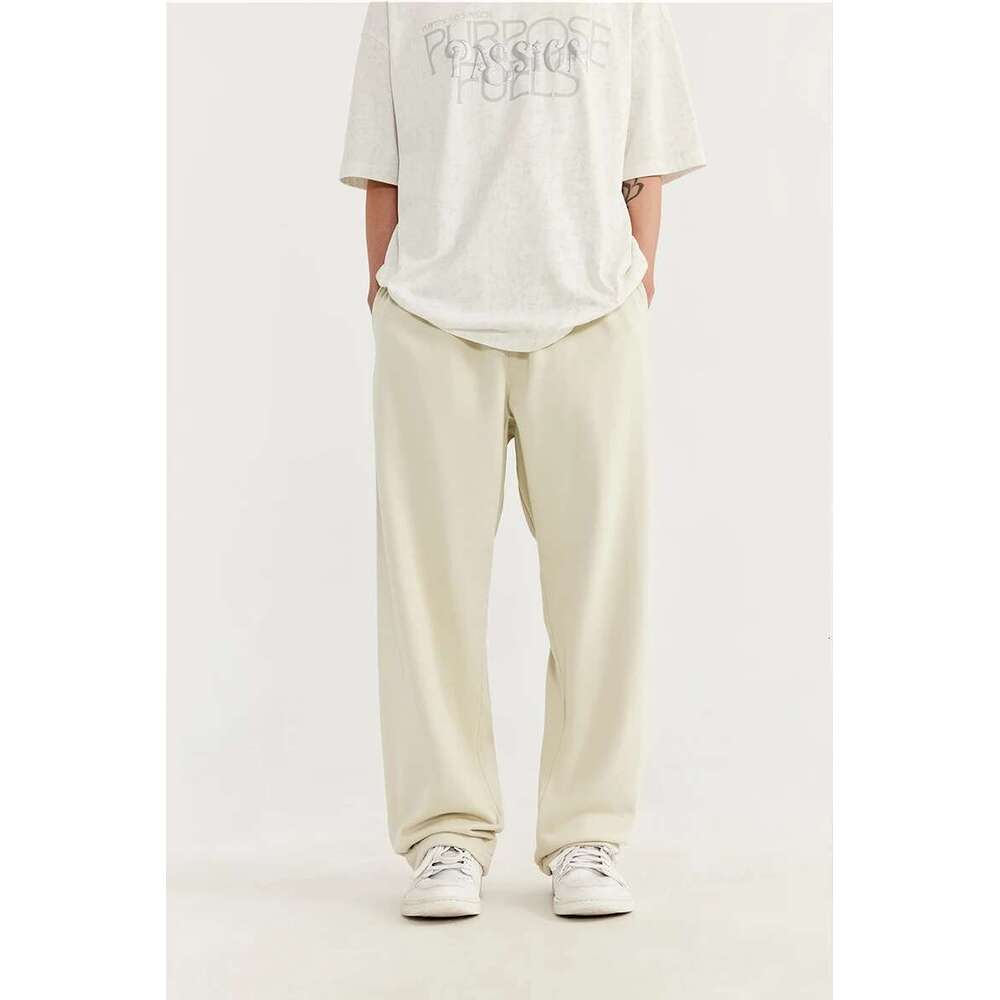 Heavyweight Straight-Leg Sweatpant Unisex Trendy Loose Fit Casual Trousers