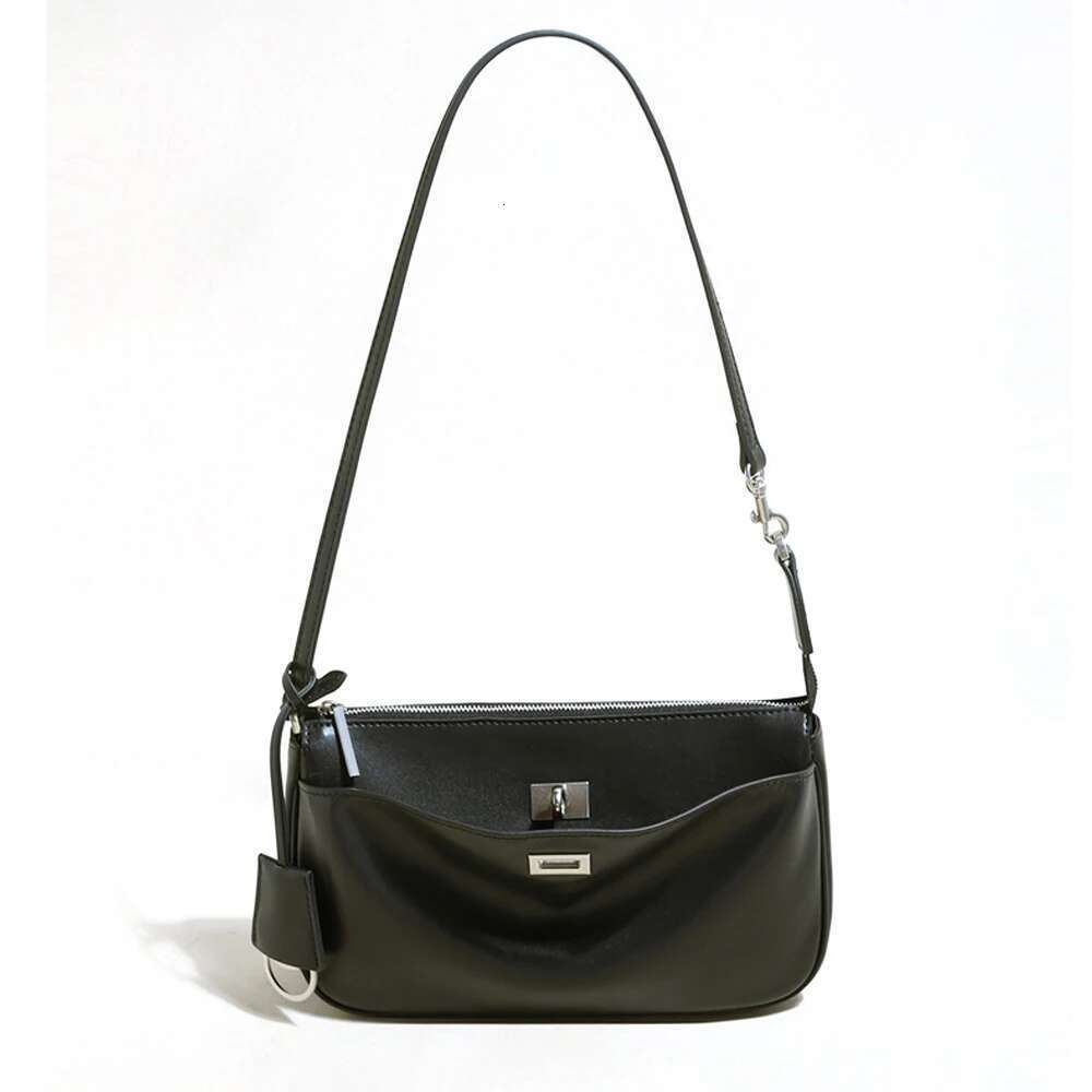 Top Quality Rodeo Split Leather Black Cowhide Totes Gold Buckle Shoulder Bags Fashion Women Handbags