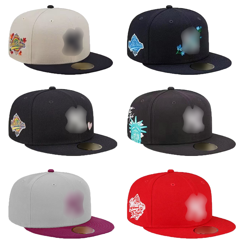 ny Flat Brim Hat - Non Adjustable Closed Back Baseball Cap Unisex Street Fashion Sun Protection Hat