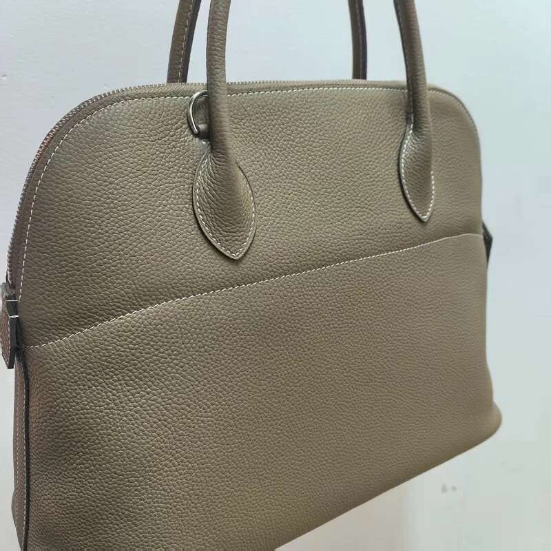 Designer Bag VOAETEC Half-Hand Sewn Steel Hardware Top Layer T Cowhide Bowg Large Shell Commuter Shoulder Bag Vintage Versatile