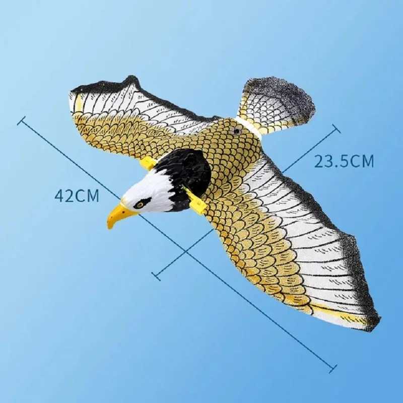 Simulated bird interactive cat toy electric suspension eagle flying bird flying bird glowing grabbing rope pet toy Y250412