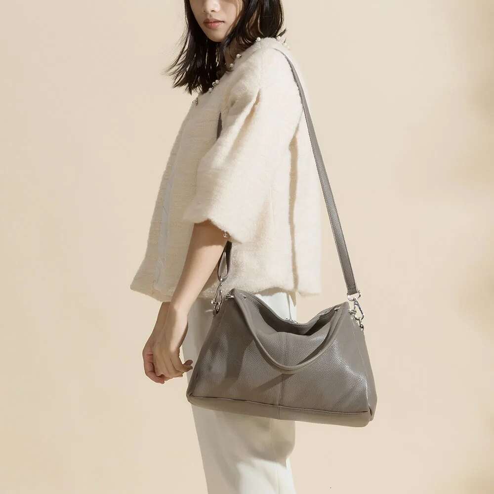 Designer Bag Zency Fashion Hobos 100% Genuine Leather Soft Skin Women Shoulder Bag Classic Black Elegant Lady Crossbody Purse Tote Handbag