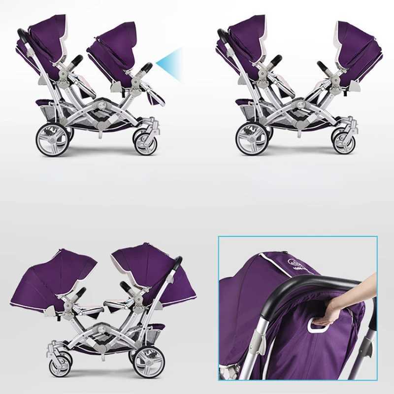 Luxury baby strollers can sit or lie on high landscape Plam lights and shock-absorbing folding baby stroller accessories W250411