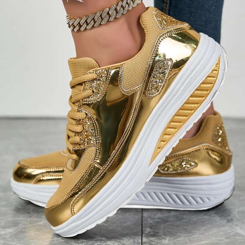 2025 Summer New Mesh Breathable Women's Casual Lace Vulcanized Thick Bottom Designer Fashion Sports Shoes Women's Shoes