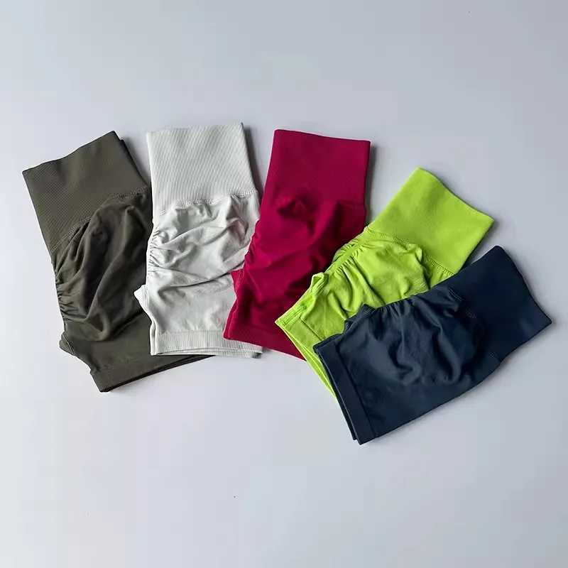 Womens sports shorts peach hip lift waist and waist tightening used for weight loss and running training Y250412