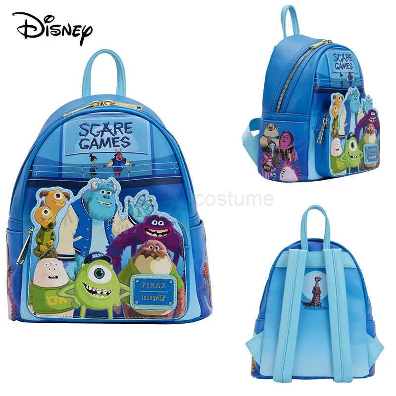 Disney Genuine Disney Loungefly Pixar Monsters University Anime Peripheral Travel Backpack Cute Summer Backpack For Girlfriend Gift X250412