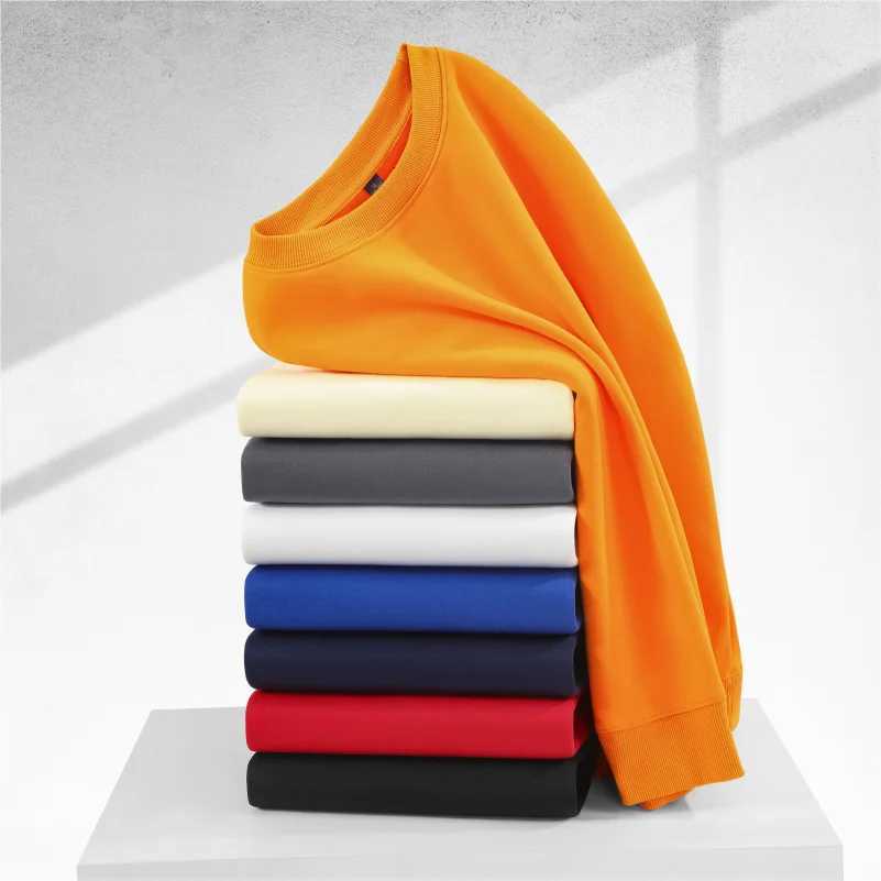 POD customization Fashion Men Women Plush Warm Sweatshirt Custom Company Team Pullover Embroidery Design Casual Solid Color Sweater PrintingT251112