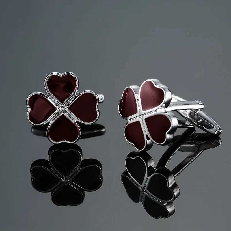 High quality mens French shirt cufflinks with red design cuff button set accESSories jewelry giftsT250412