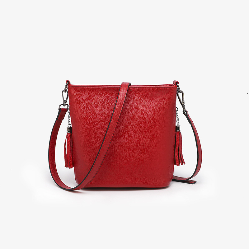 New Bucket Small Women S Trendy Leisure Versatile Double Flow Su Shoulder Crossbody Bag Shoulder Bags
