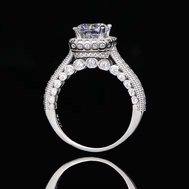 Silver Ring Diamond Custom wholesale Diamond Silver Rings Engagement Supplier
