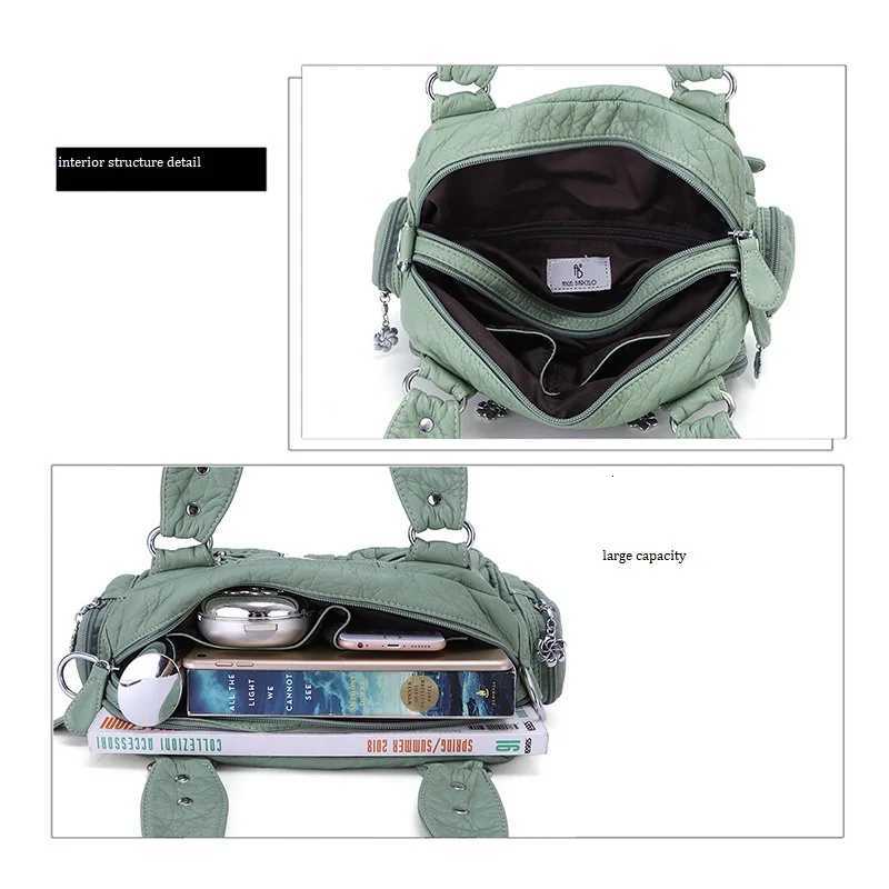 Women Handbags Fashion Satchel Top-handle Handbag PU Shoulder Bag 106x83 Dumpling Pack Multi-pockets Shoulder BagsW251112