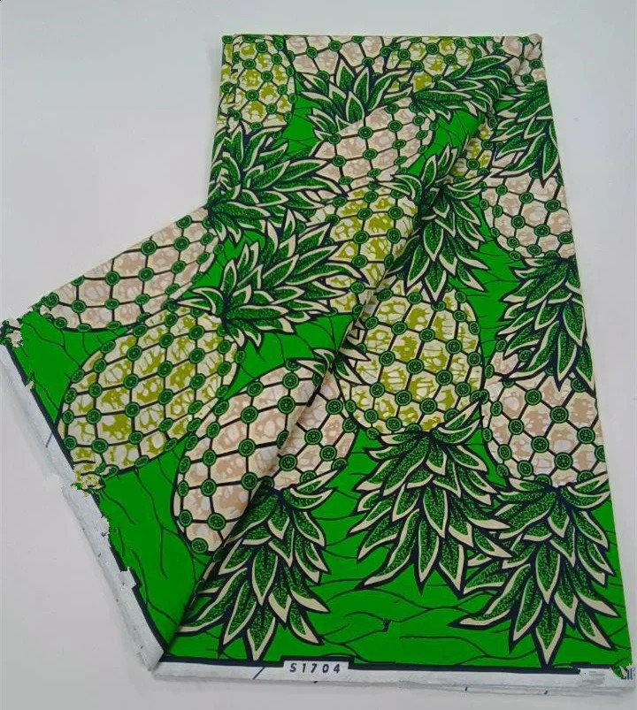 Ho.llllllan.dais real fabric African wax high quality 100%cotton Ankara wax fabric for making dresses African style 6 yards 250407