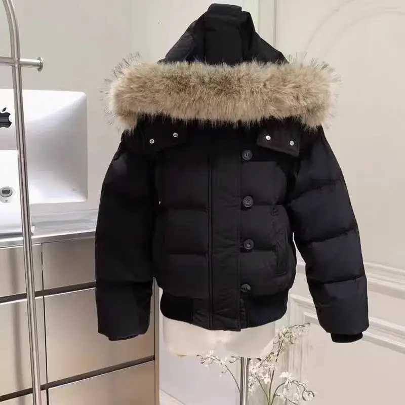 American retro fur collar warm solid color women hooded cotton coat ins winter loose casual slim cotton coat jackets Z251106