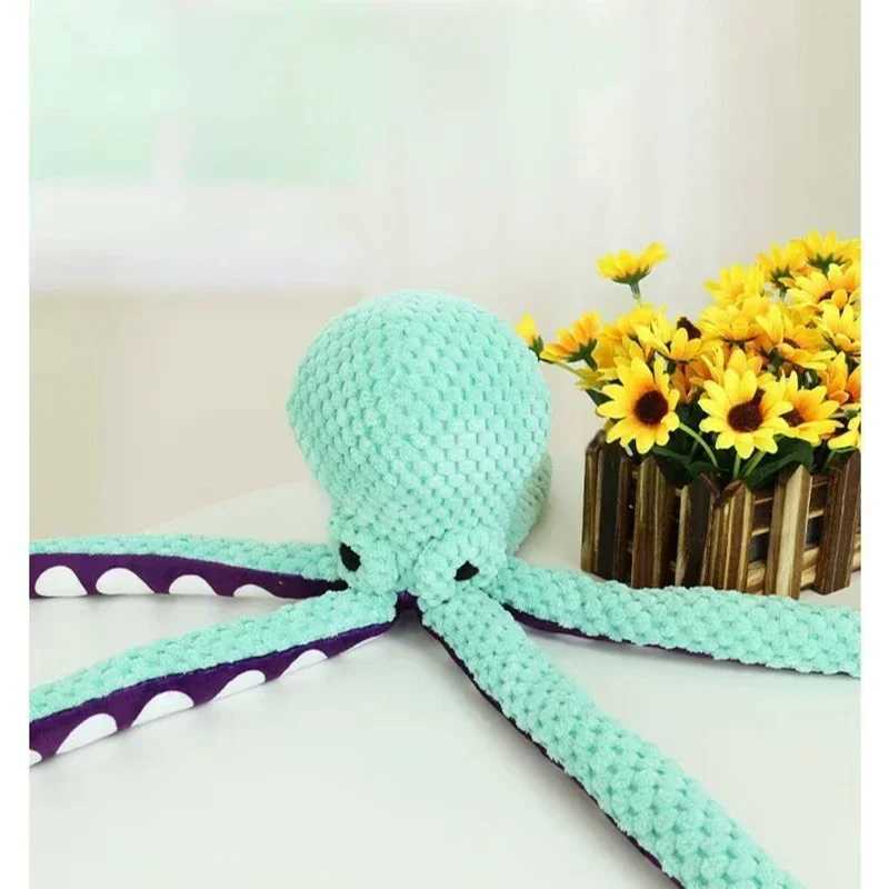 High Quality Dog interactive toy sound plush octopus chew toy durable stuffed puppy toy boring companion dog accessories T2504012
