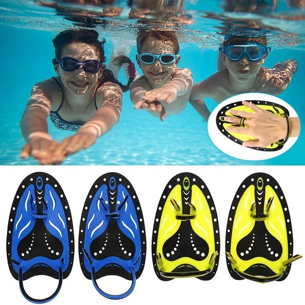 Swimming training hand pad for adults and children swimming training hand fin flip unisex swimming hand padY250412