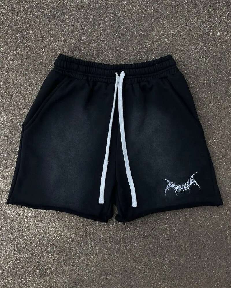 Y2k Hip-hop streetwear American fashion casual loose Basketball Shorts Haruku couple retro looss sweatpants men Baggy pants