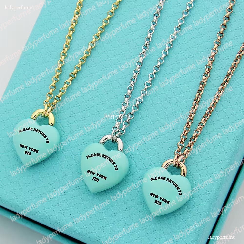 High Quality Designer Woman Jewlery Tiffamylys Necklaces Silver Necklace Tiffanyxx Jewlery Necklace Exquisite Pendant Romantic Style For Men Women Series 849