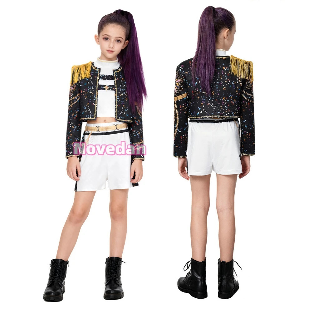 Kids KPop Demon Hunters Zoey Mira Rumi Cosplay Costume Huntrix Fancy Dress For Girls Child Halloween Carnival Birthday Party251112