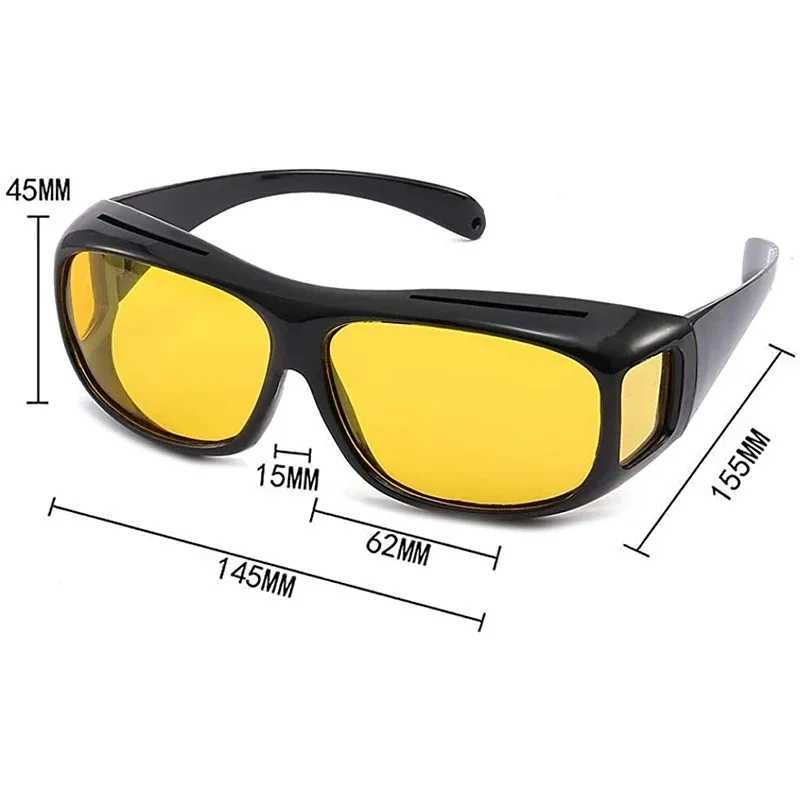 Anti-Glare Night Vision Driver Goggles Fashion Sunglasses Cycling Goggles Night Driving Enhanced Light Glasses Car AccessriesC250411