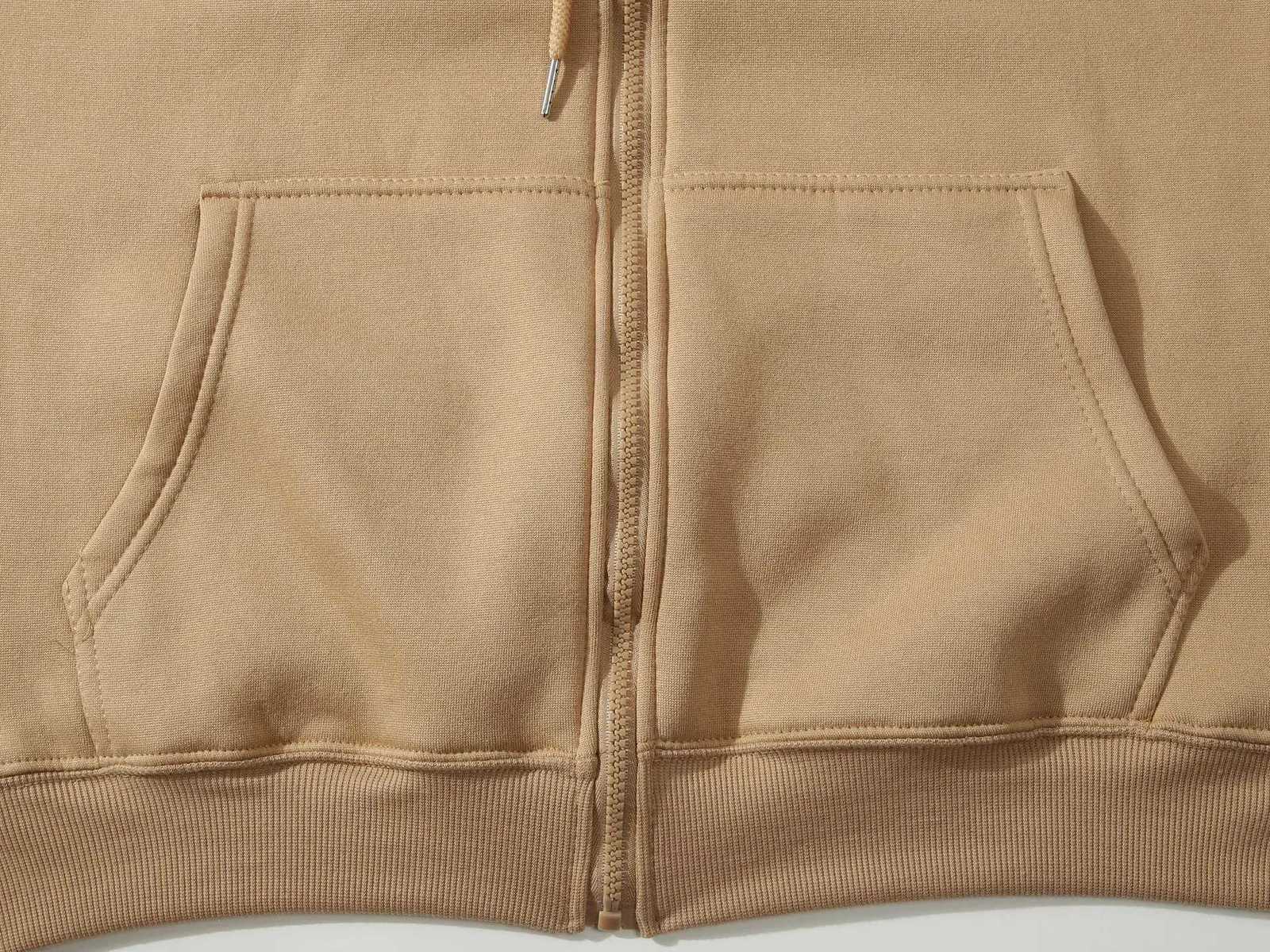 POD customization Customized black gray blue zipper hooded sweatshirt hip-hop sweatshirt skateboarding mens clothingT251112